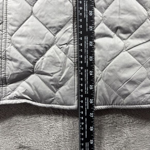 Kim Rogers Women NWT Vest Quilted Puffer Full Zip Pockets Layering New Gray XL - Picture 6 of 9